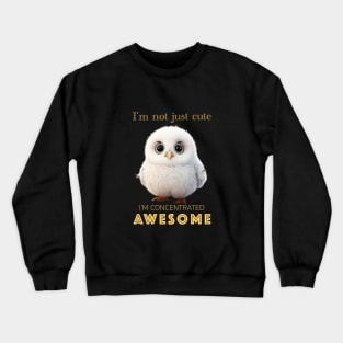 Owl Concentrated Awesome Cute Adorable Funny Quote Crewneck Sweatshirt